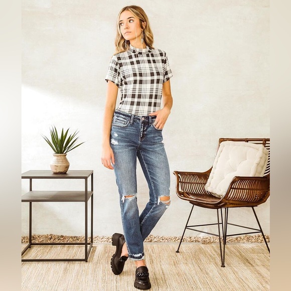 NWT Flying Monkey Mid-Rise Ankle Straight Jean Stretch Denim Women’s Siz… - Picture 13 of 13